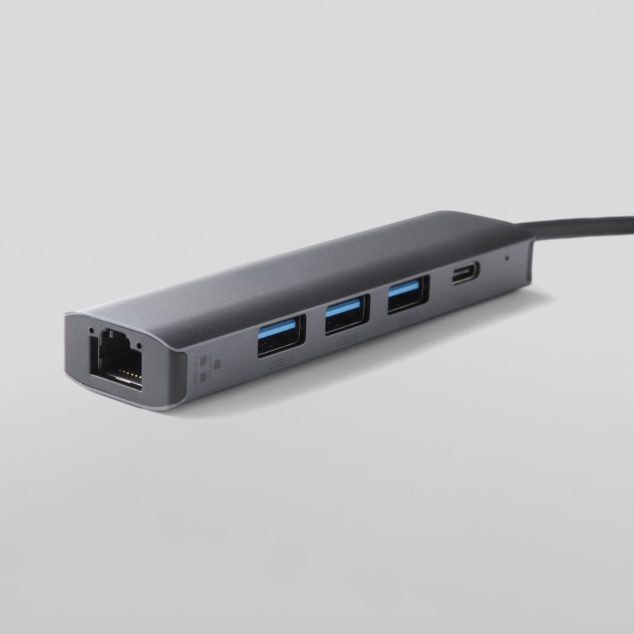 5-in-1 USB Multiport Adapter Gigabit RJ45, 3x USB 3.0, USB Type-C