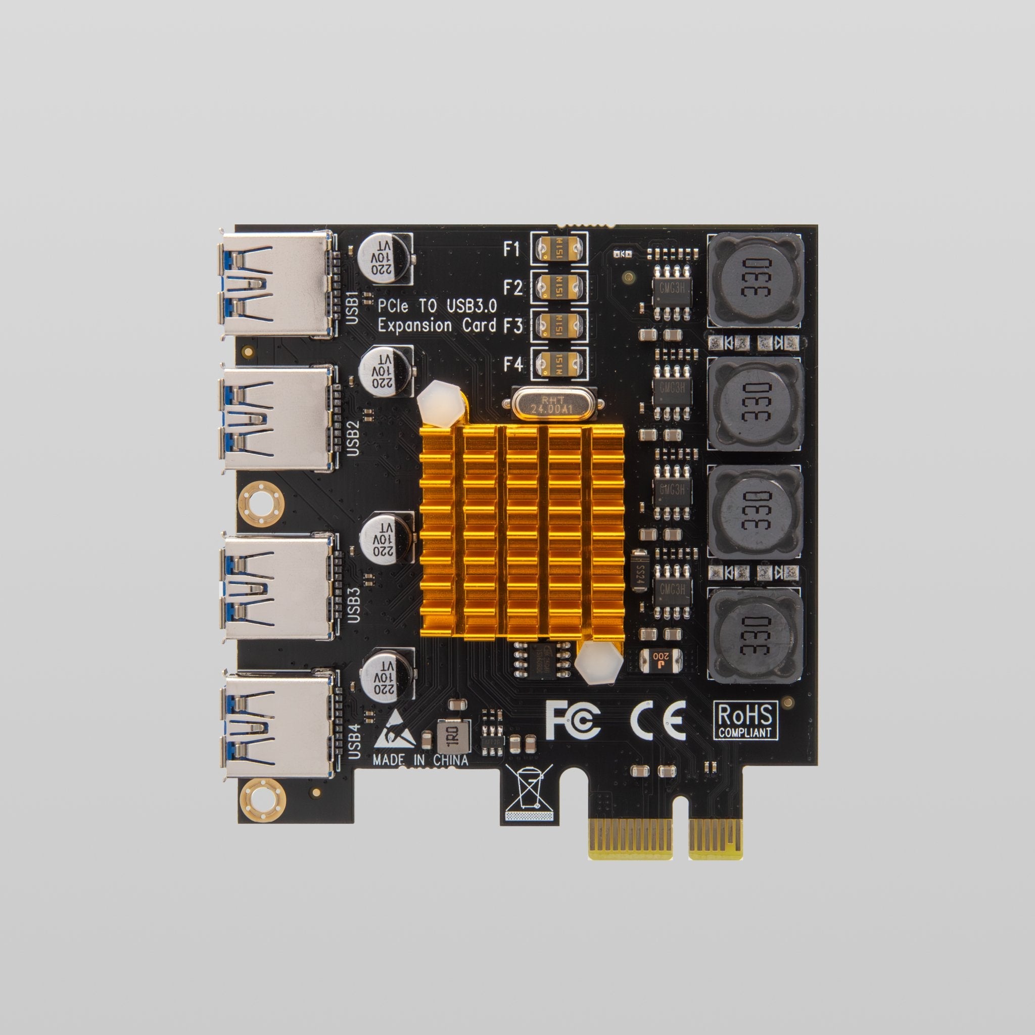 PCIe to 4 Channel USB Adapter