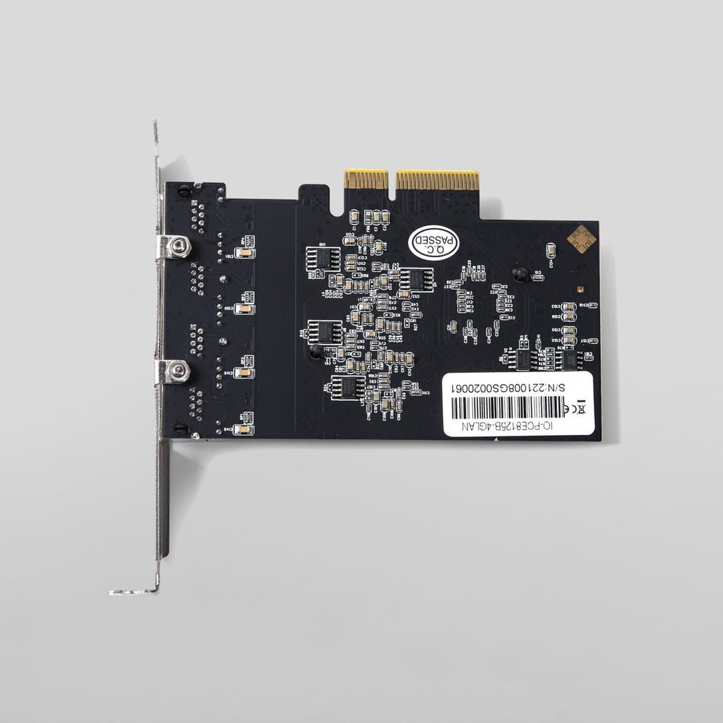 PCIe to 4-Port 2.5G Ethernet Adapter Realtek RTL8125B Chipset