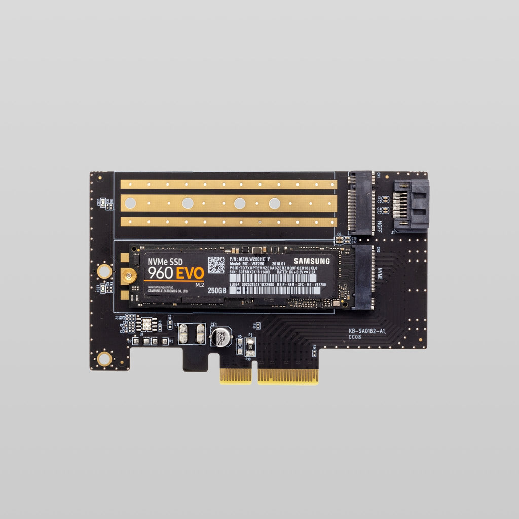 PCIe to NVMe & NGFF SSD Adapter