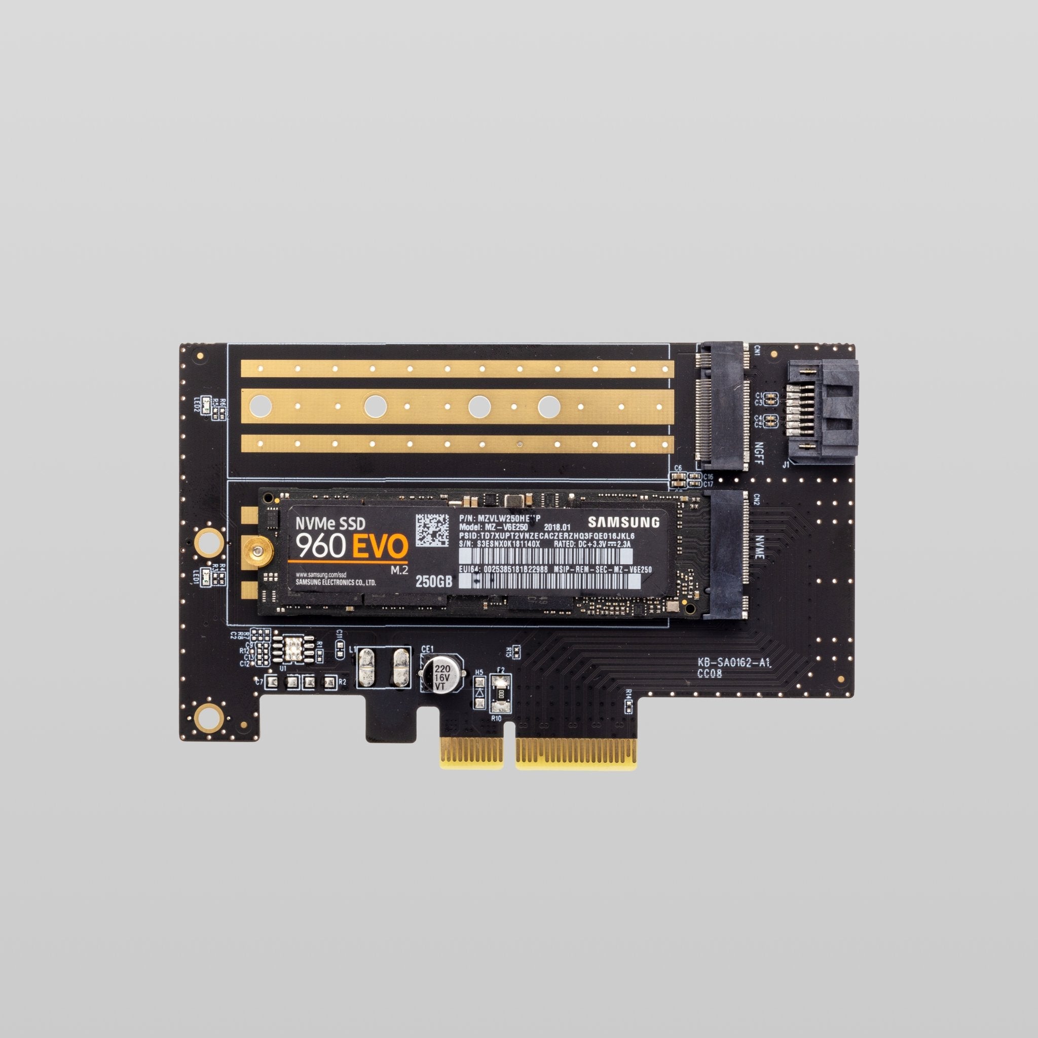 PCIe to NVMe & NGFF SSD Adapter