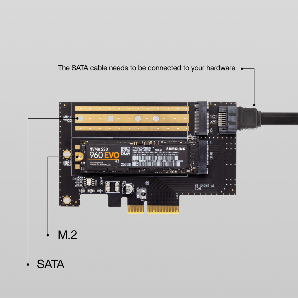 PCIe to NVMe & NGFF SSD Adapter